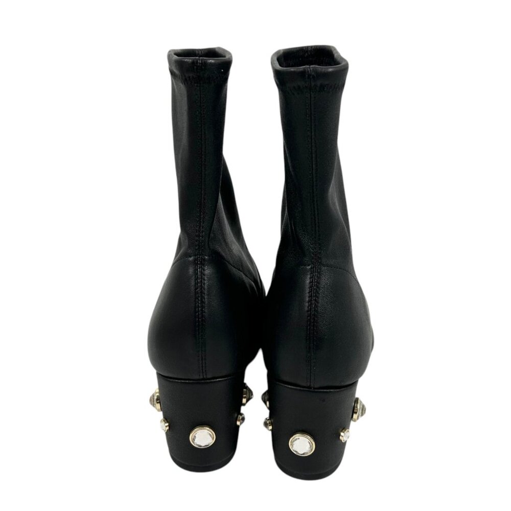NWOB Stuart Weitzman Allshine Embellished Leather Heeled Boots - Picture 7 of 11